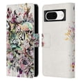 thumbnail image 1 of Head Case Designs Officially Licensed Riza Peker Animals Tiger Leather Book Wallet Case Cover Compatible with Google Pixel 8, 1 of 6