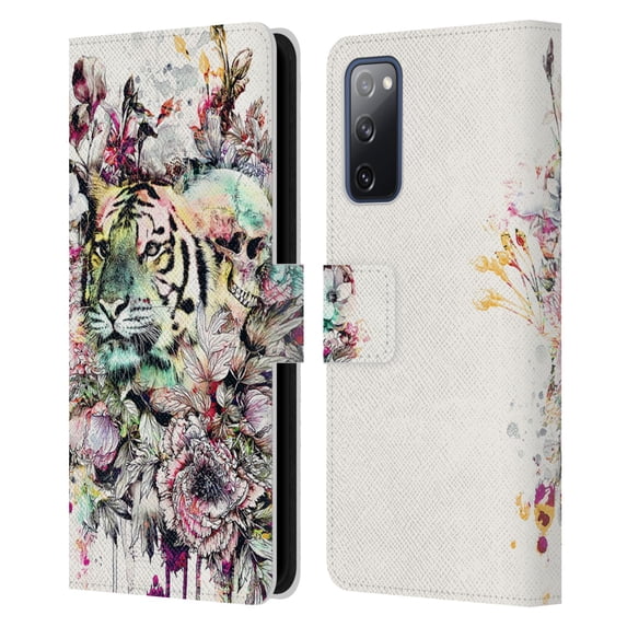 Head Case Designs Officially Licensed Riza Peker Animals Tiger Leather Book Wallet Case Cover Compatible with Samsung Galaxy S20 FE / 5G