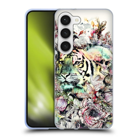 Head Case Designs Officially Licensed Riza Peker Animals Tiger Soft Gel Case Compatible with Samsung Galaxy S23 5G