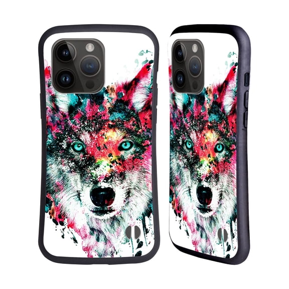 Head Case Designs Officially Licensed Riza Peker Animals Wolf Hybrid Case Compatible with Apple iPhone 15 Pro Max