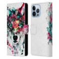thumbnail image 1 of Head Case Designs Officially Licensed Riza Peker Animals Wolf Leather Book Wallet Case Cover Compatible with Apple iPhone 13 Pro Max, 1 of 6