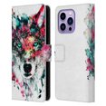 thumbnail image 1 of Head Case Designs Officially Licensed Riza Peker Animals Wolf Leather Book Wallet Case Cover Compatible with Apple iPhone 14 Pro Max, 1 of 6