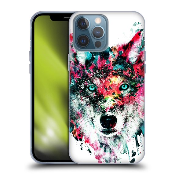 Head Case Designs Officially Licensed Riza Peker Animals Wolf Soft Gel Case Compatible with Apple iPhone 13 Pro Max