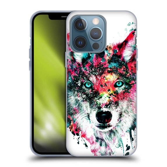 Head Case Designs Officially Licensed Riza Peker Animals Wolf Soft Gel Case Compatible with Apple iPhone 13 Pro