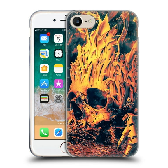 Head Case Designs Officially Licensed Riza Peker Skulls 9 Space Skull Soft Gel Case Compatible with Apple iPhone 7 / 8 / SE 2020 & 2022