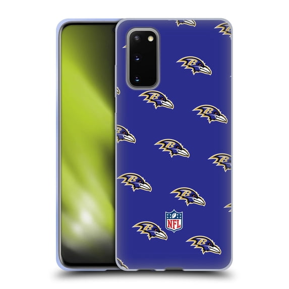 Head Case Designs NFL Baltimore Ravens Artwork Patterns Soft Gel Case for Samsung Galaxy S20 / S20 5G