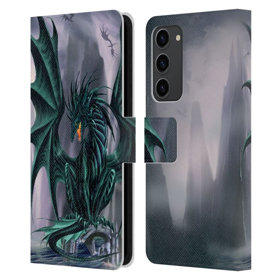 Head Case Designs Officially Licensed Ruth Thompson Dragons Jade Leather Book Wallet Case Cover Compatible with Samsung Galaxy S23+ 5G