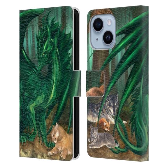 Head Case Designs Officially Licensed Ruth Thompson Dragons Lord of the Forest Leather Book Wallet Case Cover Compatible with Apple iPhone 14 Plus