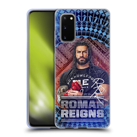 Head Case Designs WWE Roman Reigns Tribal Pattern Soft Gel Case for Samsung Galaxy S20 / S20 5G