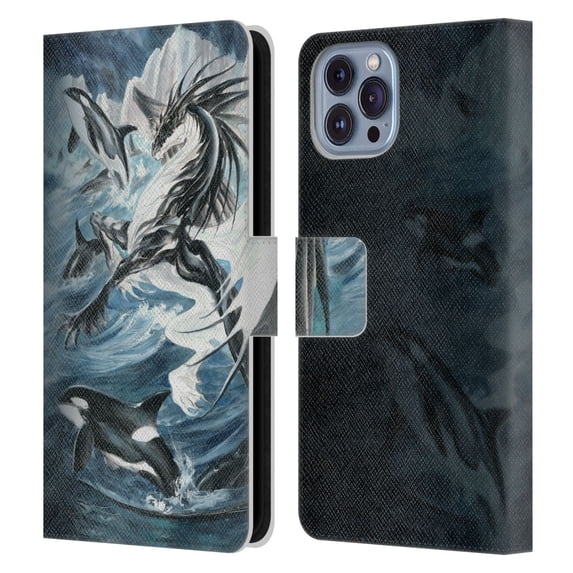Head Case Designs Officially Licensed Ruth Thompson Dragons Oceanus Leather Book Wallet Case Cover Compatible with Apple iPhone 14
