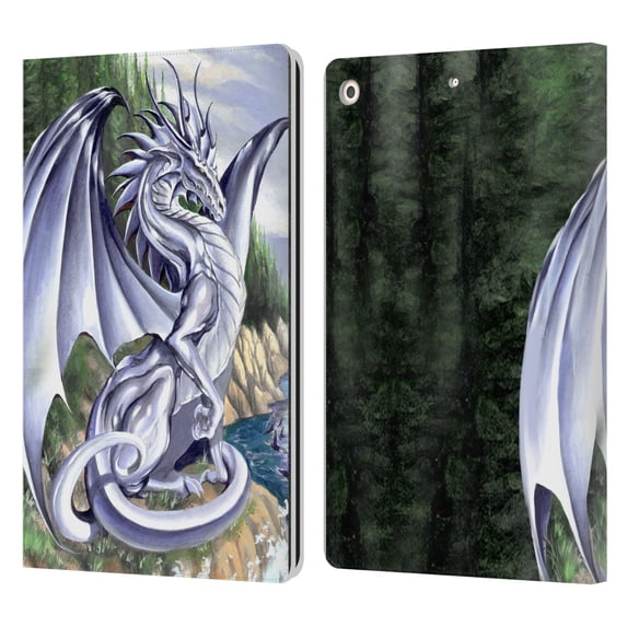 Head Case Designs Officially Licensed Ruth Thompson Dragons Quicksilver Leather Book Wallet Case Cover Compatible with Apple iPad 10.2 2019/2020/2021
