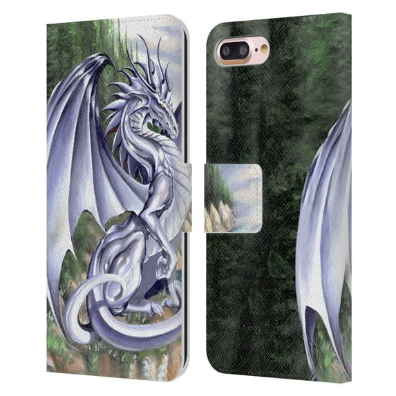 Head Case Designs Officially Licensed Ruth Thompson Dragons Quicksilver Leather Book Wallet Case Cover Compatible with Apple iPhone 7 Plus / iPhone 8 Plus