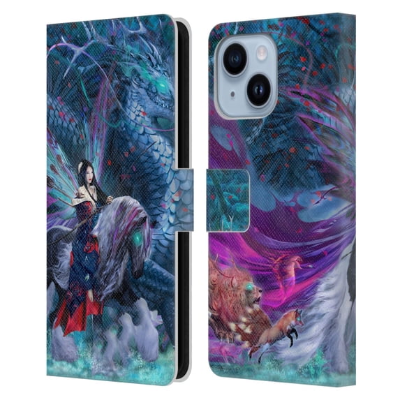 Head Case Designs Officially Licensed Ruth Thompson Dragons Ride of the Yokai Leather Book Wallet Case Cover Compatible with Apple iPhone 14 Plus