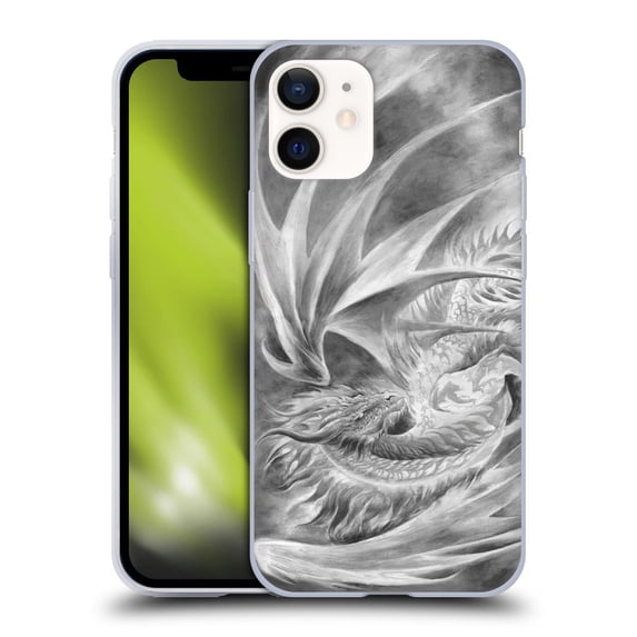 Head Case Designs Officially Licensed Ruth Thompson Dragons Silver Ice Soft Gel Case Compatible with Apple iPhone 12 Mini