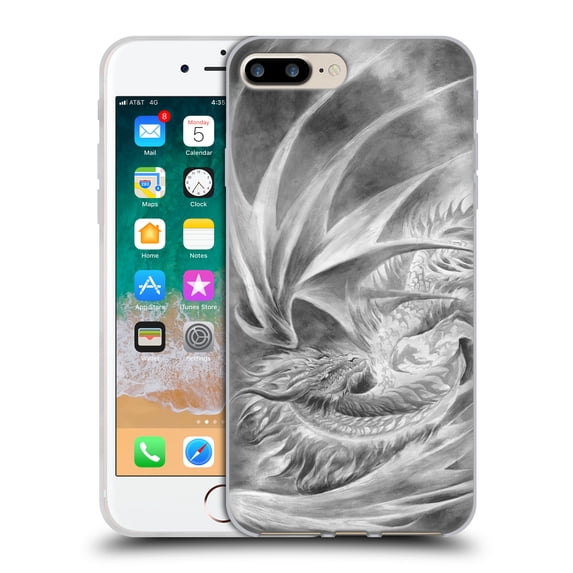 Head Case Designs Officially Licensed Ruth Thompson Dragons Silver Ice Soft Gel Case Compatible with Apple iPhone 7 Plus / iPhone 8 Plus