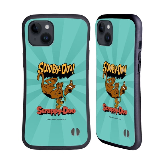 Head Case Designs Officially Licensed Scooby-Doo 50th Anniversary Scooby And Scrappy Hybrid Case Compatible with Apple iPhone 15 Plus