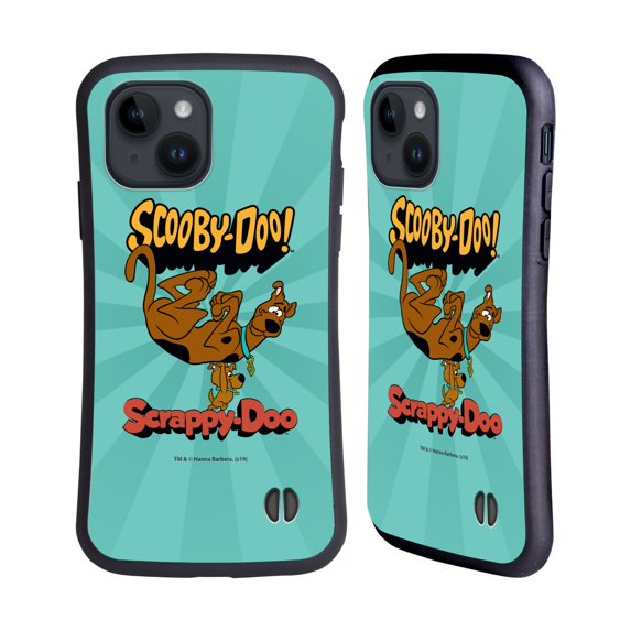 Head Case Designs Officially Licensed Scooby-Doo 50th Anniversary Scooby And Scrappy Hybrid Case Compatible with Apple iPhone 15
