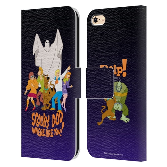 Head Case Designs Officially Licensed Scooby-Doo Mystery Inc. Where Are You? Leather Book Wallet Case Cover Compatible with Apple iPhone 6 / iPhone 6s