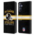 thumbnail image 1 of Head Case Designs NFL Pittsburgh Steelers Graphics Helmet Typography Leather Book Wallet Case Cover For Samsung Galaxy A15, 1 of 6