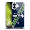 thumbnail image 1 of Head Case Designs NFL Seattle Seahawks Logo Stripes Soft Gel Case for Apple iPhone 16, 1 of 7