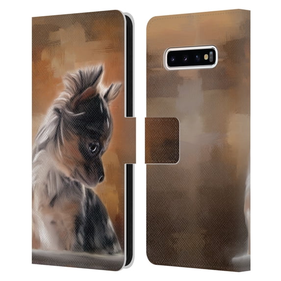 Head Case Designs Officially Licensed Simone Gatterwe Assorted Designs Chihuahua Puppy Leather Book Wallet Case Cover Compatible with Samsung Galaxy S10+ / S10 Plus