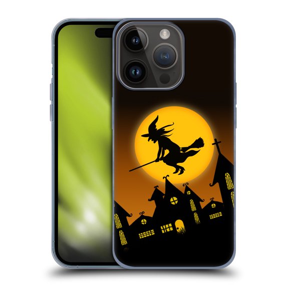 Head Case Designs Officially Licensed Simone Gatterwe Halloween Witch Soft Gel Case Compatible with Apple iPhone 15 Pro