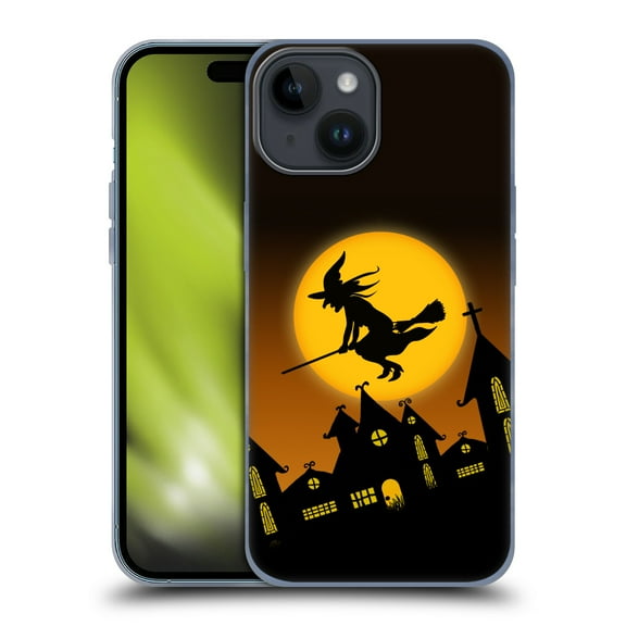 Head Case Designs Officially Licensed Simone Gatterwe Halloween Witch Soft Gel Case Compatible with Apple iPhone 15
