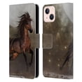 thumbnail image 1 of Head Case Designs Officially Licensed Simone Gatterwe Horses Brown Leather Book Wallet Case Cover Compatible with Apple iPhone 13, 1 of 6