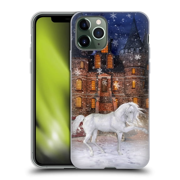 Head Case Designs Officially Licensed Simone Gatterwe Horses Christmas Time Soft Gel Case Compatible with Apple iPhone 11 Pro