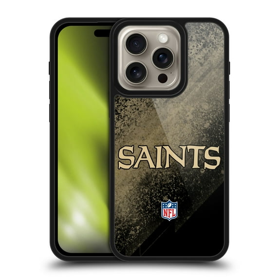Head Case Designs NFL New Orleans Saints Logo Blur Gel Armour Case For Apple iPhone 16 Pro