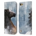 thumbnail image 1 of Head Case Designs Officially Licensed Simone Gatterwe Horses In The Snow Leather Book Wallet Case Cover Compatible with Apple iPod Touch 5G 5th Gen, 1 of 6