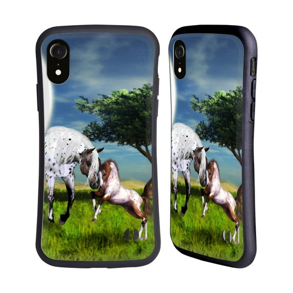 Head Case Designs Officially Licensed Simone Gatterwe Horses Love Forever Hybrid Case Compatible with Apple iPhone XR