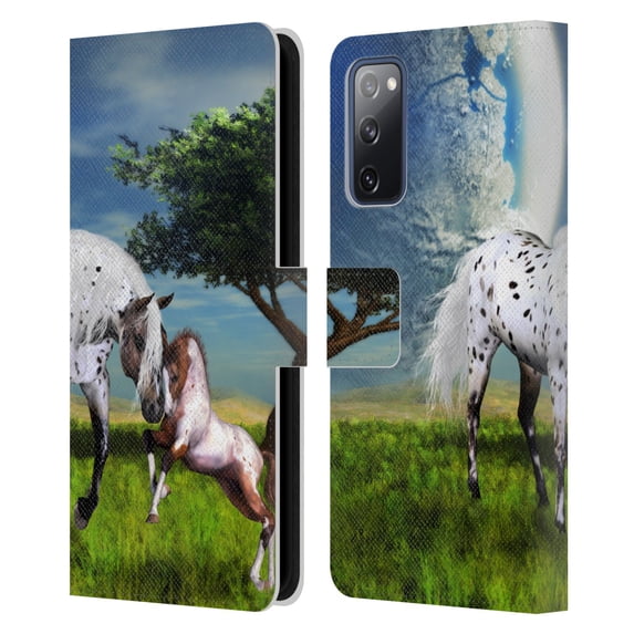 Head Case Designs Officially Licensed Simone Gatterwe Horses Love Forever Leather Book Wallet Case Cover Compatible with Samsung Galaxy S20 FE / 5G