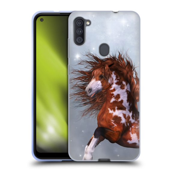 Head Case Designs Officially Licensed Simone Gatterwe Horses Native Soft Gel Case Compatible with Samsung Galaxy A11 (2020)