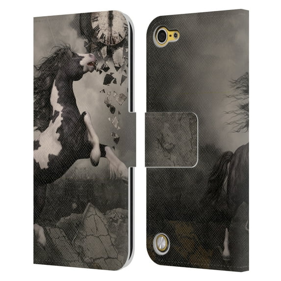Head Case Designs Officially Licensed Simone Gatterwe Horses The Apocalypse Leather Book Wallet Case Cover Compatible with Apple iPod Touch 5G 5th Gen