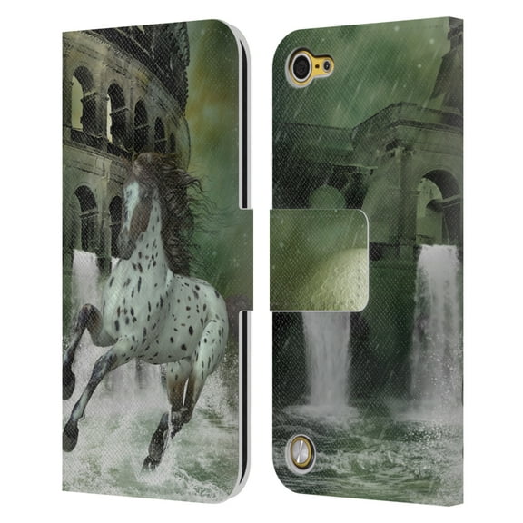 Head Case Designs Officially Licensed Simone Gatterwe Horses The Escape Leather Book Wallet Case Cover Compatible with Apple iPod Touch 5G 5th Gen