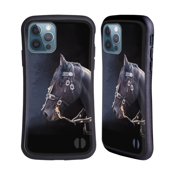Head Case Designs Officially Licensed Simone Gatterwe Pegasus And Unicorns Friesian Horse Hybrid Case Compatible with Apple iPhone 12 / iPhone 12 Pro
