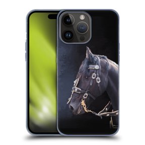 Head Case Designs Officially Licensed Simone Gatterwe Pegasus And Unicorns Friesian Horse Soft Gel Case Compatible with Apple iPhone 15 Pro Max