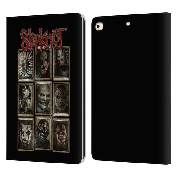 Head Case Designs Officially Licensed Slipknot Key Art Covered Faces Leather Book Wallet Case Cover Compatible with Apple iPad 9.7 2017 / iPad 9.7 2018