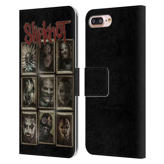 Head Case Designs Officially Licensed Slipknot Key Art Covered Faces Leather Book Wallet Case Cover Compatible with Apple iPhone 7 Plus / iPhone 8 Plus