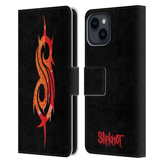 Head Case Designs Officially Licensed Slipknot Key Art Tribal Leather Book Wallet Case Cover Compatible with Apple iPhone 15
