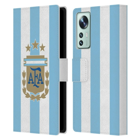 Head Case Designs Officially Licensed Argentina National Football Team 2024/25 Crest Kit Home Leather Wallet Case Compatible with Xiaomi 12