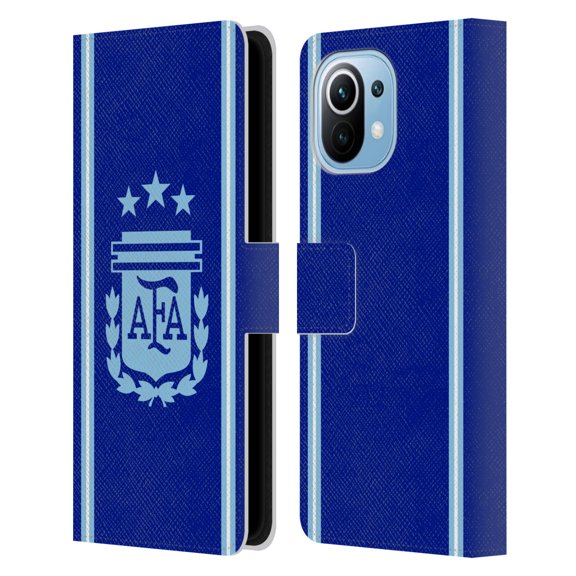 Head Case Designs Officially Licensed Argentina National Football Team 2024/25 Crest Kit Away Leather Wallet Case Compatible with Xiaomi Mi 11