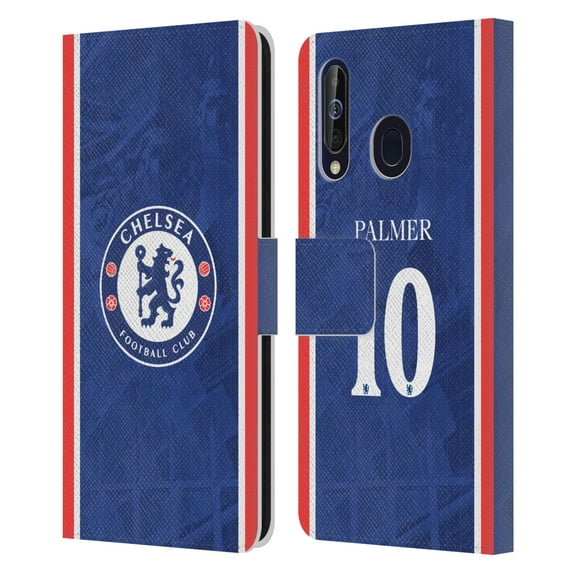 Head Case Designs Officially Licensed Chelsea Football Club 2025/26 Players Home Kit Cole Palmer Leather Wallet Case Compatible with Samsung Galaxy A60 / M40 2019