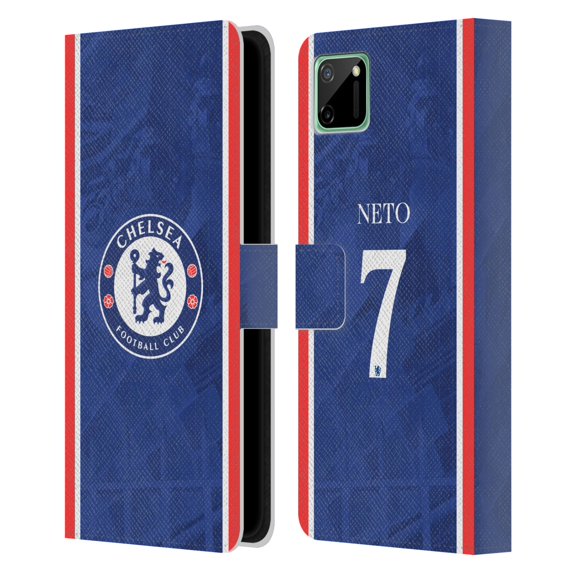 Head Case Designs Officially Licensed Chelsea Football Club 2025/26 Players Home Kit Pedro Neto Leather Wallet Case Compatible with Realme C11