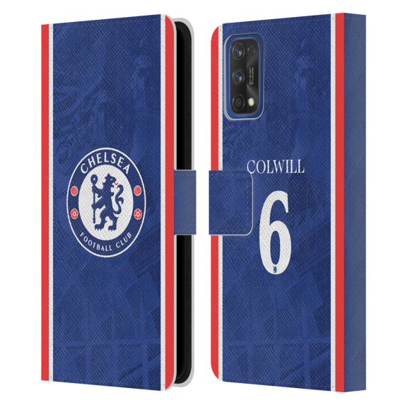 Head Case Designs Officially Licensed Chelsea Football Club 2025/26 Players Home Kit Levi Colwill Leather Wallet Case Compatible with Realme 7 Pro