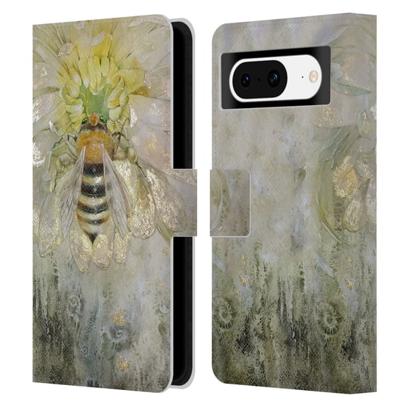 Head Case Designs Officially Licensed Stephanie Law Immortal Ephemera Bee Leather Book Wallet Case Cover Compatible with Google Pixel 8