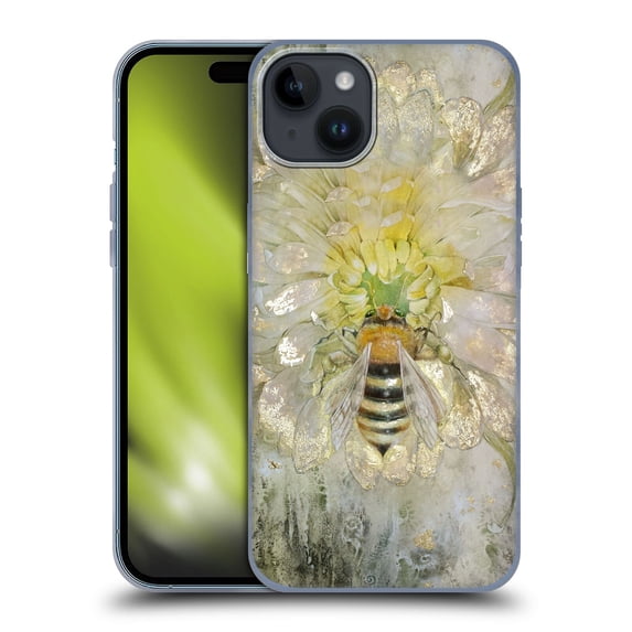 Head Case Designs Officially Licensed Stephanie Law Immortal Ephemera Bee Soft Gel Case Compatible with Apple iPhone 15 Plus