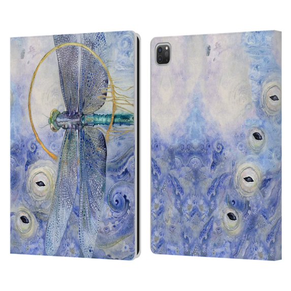 Head Case Designs Officially Licensed Stephanie Law Immortal Ephemera Dragonfly Leather Book Wallet Case Cover Compatible with Apple iPad Pro 12.9 (2020 / 2021)
