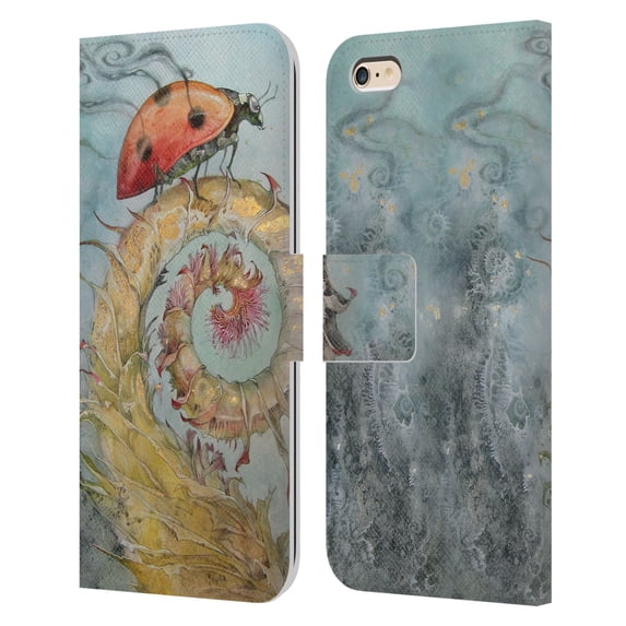 Head Case Designs Officially Licensed Stephanie Law Immortal Ephemera Ladybird Leather Book Wallet Case Cover Compatible with Apple iPhone 6 Plus / iPhone 6s Plus
